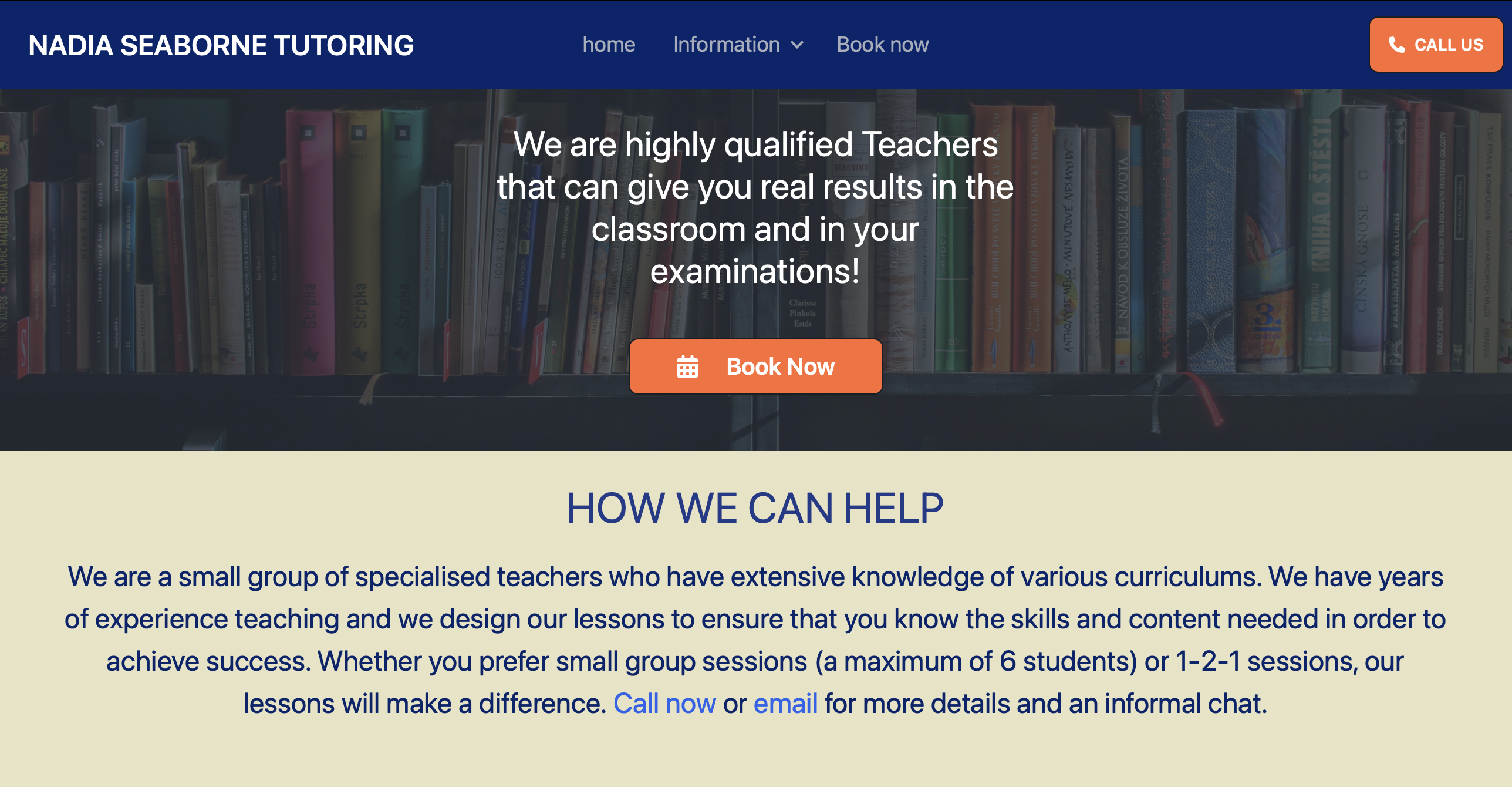 Nadia Seaborne tutoring main page